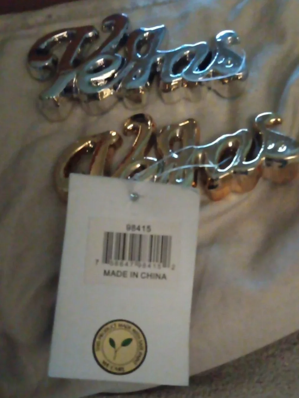 Decorative 'Vibes' Home Accent Set – Gold and Silver Script Accents